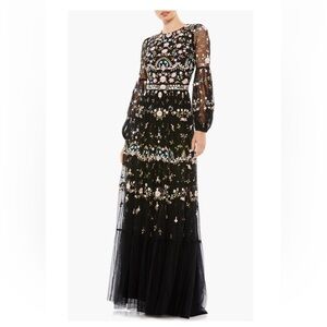 Mac Duggal Floral Embellished Embroidered Formal Gown Size 8 NWT ($798 retail)